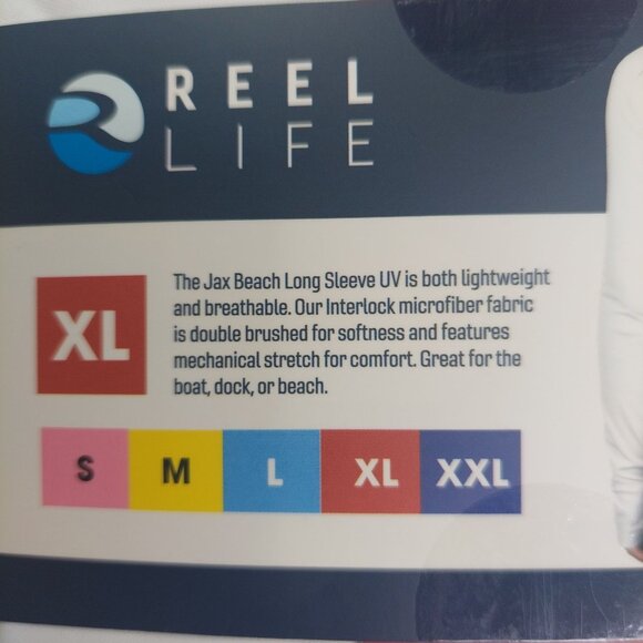 Reel Life Women's Jax Beach Long Sleeve UV Shirt XL W/ Thumbholes - Picture 5 of 7